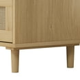 thumbnail image 7 of Aukfa 3 Drawer Dresser Nightstand with Rattan Storage Drawer for Bedroom Living Room, Oak, 7 of 7