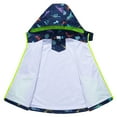 thumbnail image 2 of Hiheart Manteau de Pluie à Capuche pour Filles, Imperméable pour Enfants, Doublé en Molleton, Violet, 4T, 2 of 6