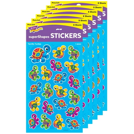 UPC: 0194629033539 | TREND Terrific Turtles superShapes Stickers-Large 168 Per Pack 6 Packs