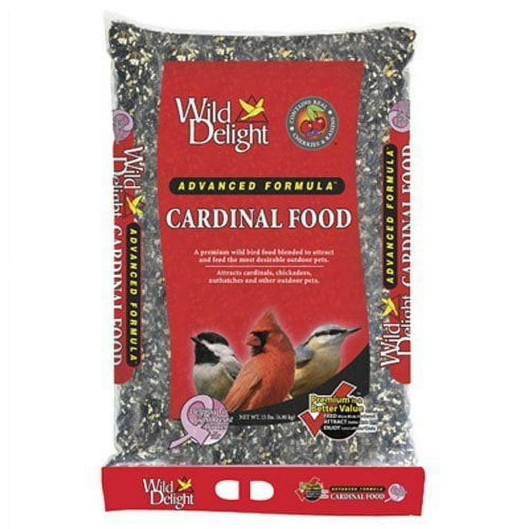 Wild Delight Cardinal Bird Seed Premium Outside Songbirds Food with Fruit 15 lb Walmart