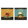 thumbnail image 1 of Fun, Patterned Mr. Espresso and Mr. Mocha Mustache Coffee Set by Lisa Audit; Kitchen Decor; Two 12x12in Paper Posters, 1 of 1
