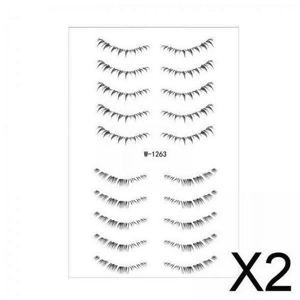 2x Pegatinas para Pestañas Inferiores, Herramienta de Maquillaje, Cintas de Extensión de Pestañas Portátiles para Espectáculos, Actividades, Fiestas 2 piezas
