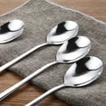 thumbnail image 4 of Spoons, Korean Soup Spoons,Stainless Steel Spoon with long Handle Set of 8, 4 of 6