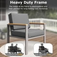 thumbnail image 4 of JXXM 4-Piece Outdoor Patio Conversation Set, Metal Furniture with Cushions & Coffee Table, Black, 4 of 4