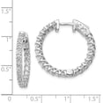 thumbnail image 2 of Solid 14k White Gold Round Hoop w/Safety Lock Earring Mountings - 19mm no stones included - 7.6gm, 2 of 4