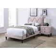 thumbnail image 5 of Light Pink Velvet Modern 2-Drawer Nightstand – Bedroom Furniture, 5 of 10
