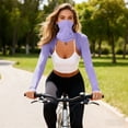 thumbnail image 6 of Abomasnow Womens Cooling Shawl Arm Sleeves with Neck Gaiter Face Sun protection Anti-UV for Driving Riding Fishing, 6 of 9