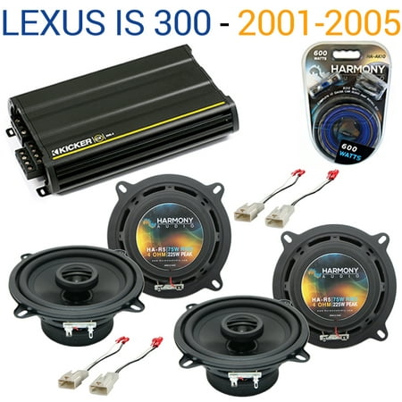 Lexus IS 300 2001-2005 Factory Speaker Replacement Harmony (2) R5 & CX300.4 Amp - Factory Certified