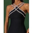 thumbnail image 4 of Vestido de cóctel BELLA BARNETT Unique Halter Style negro para W, 4 of 4