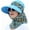 Hat-blue, variant on Women's Multifunctional UV Sun Protection Waterproof Breathable Face Neck Flip Folding Sun Hat