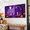 Purple-13x6FT, variant on Circus 13x6FT Garage Door Cover, Spooky Evil Circus Themed Outdoor Decor