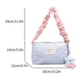 thumbnail image 2 of Bolso de hombro lindo para mujer, correa de hombro arrugada de pana, bolso diario para axila para niñas, 2 of 5