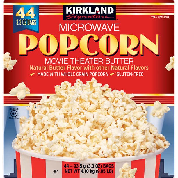 Microwave Popcorn, Movie Theater Butter, 3.3 oz, 44 ct