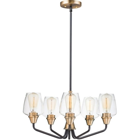 

RLA Maxim RL-333815 Chandeliers Bronze and Antique Brass Steel and Glass Goblet