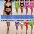 thumbnail image 3 of Sexy Fishnet Bodysuits Lingerie for Women 3/4 Sleeve Naughty Hollow See Through Stockings Mesh Erotic Nightwear, 3 of 5