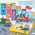thumbnail image 4 of Children's Fun Magnetic Sticker Game Box Transportation Marine Building Puzzle Music Cartoon Magnetic Puzzle Early Education Educational Toys, 4 of 7