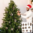 thumbnail image 1 of Fiudx 12 Adornos Navideños para Árbol de Navidad, Bolas de Plástico Brillantes, Reutilizables, para Colgar En El Árbol, Ideales para Oficinas, Hoteles y Mansiones. Juego de 12., 1 of 4