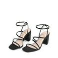 thumbnail image 5 of DREAM PAIRS Women's Heels Chunky Block Strappy Square Open Toe Ankle Buckle Heeled Sandals Wedding Party Dress Shoes Indie, 5 of 7