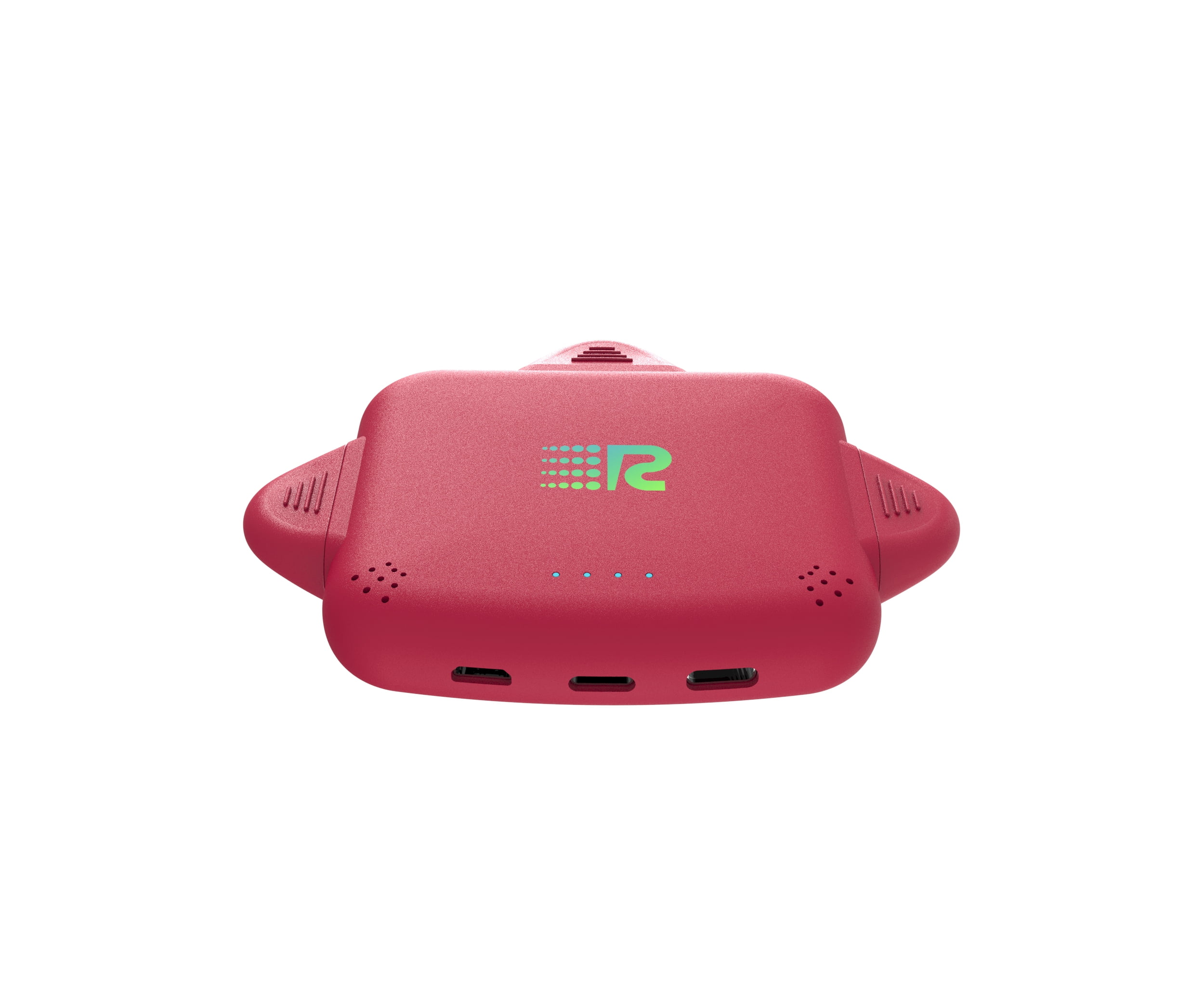 Rush Charge Universe 3 in 1 Portable Charger – 3300mah, 2.4A High-Speed Fast Charging Compatible with iPhone and Android Lightning, Type C, Micro-USB Charges 3 Devices at a Time Pre-Charged RC33 Red