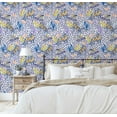 thumbnail image 5 of S4Sassy Tiger & Floral Wallpaper - Jungle Removable Wall Covering, 25" x 120" Self-Adhesive Vinyl Wall Paper, Decorative Walls Wrap, Easy DIY Walls Covering For Bedroom, Living Room - Blue, 5 of 9