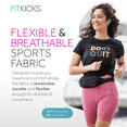 thumbnail image 5 of FITKICKS Crossovers Lightweight Mid-Rise Bike Shorts with Deep Side Pockets, Pink Small (Women’s), 5 of 8