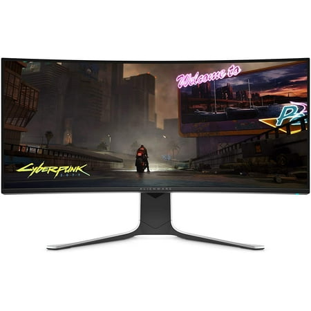 Certified Refurbished DELL Alienware 34" 3440 X 1440 Curved GAMING Monitor Lunar Light AW3420DW