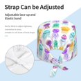 thumbnail image 3 of Scrub Caps Women Men, Green Yellow Purple Jellyfish Adjustable Working Caps, Turban Hat Cleaning Working Cap with Sweatband, Elastic Bandage Tie Back Nurse Cap, 3 of 5