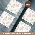 thumbnail image 6 of 3dRose, Vintage pink roses pattern - rose flowers on light cream damask - shabby chic Sun-Faded look floral, Set of 4 Ceramic Tile Coasters, 6 of 7