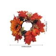 thumbnail image 3 of Autumn Pumpkin Candlestick Wreath, Simulation Maple Pinecone Desktop Decoration, Faux Flower Garland, Plastic, 1 Piece, 3 of 6