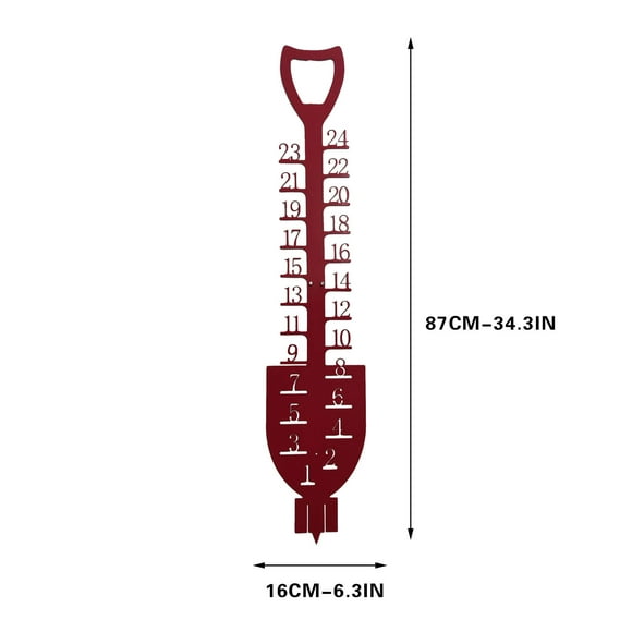 EGNMCR Outdoor Scenes Decorations Snow Gauge - Christmas Holiday Snowflake Gauge, Metal Snow Gauge Sizing, Christmas Rain Gauge Outdoor Decoration Gift snow gauge