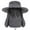 Dark gray, variant on Detachable Neck Flap and Face Cover Sun Hat - Wide Brim Fishing Cap for Men and Women, Ideal for Travel