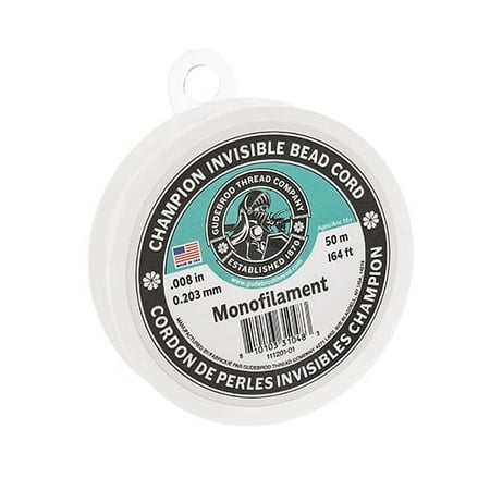 UPC: 0810103310483 | Gudebrod Champion 50m (164ft) 0.2mm Invisible Monofilament Stretch Clear Beading Cord