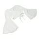 thumbnail image 3 of Women Wrap V Neck Top Criss Cross Tie Back Long Sleeve Navel Exposed Blouse Shirt Top White XL, 3 of 22
