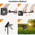 thumbnail image 5 of Cadena de luces LED con forma de globo de cristal alimentadas por energía solar, decoración exterior impermeable con panel solar ajustable para patio, boda, fiesta, 5 of 5