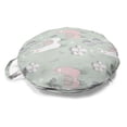 thumbnail image 1 of Pastel Round Floor Cushion with Handle, Silhouettes of Llama and Cactus in Cartoon Style, Decorative Pillow for Living Room & Dorms, 18" Round, Pale Sage Green Blush, by Ambesonne, 1 of 4