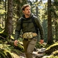 thumbnail image 6 of 10"x7.5" Quick Access Concealed Waist Bag, Multi-Pocket Crossbody Fanny Pack with Adjustable Strap, Water Resistant Lightweight Chest Sling Bag for Travel Hiking Cycling Daily Use (Brown), 6 of 6