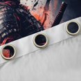 thumbnail image 4 of Manfei Grunge Samurai Black Out Curtains for Boys Men, Explosion Effect Curtains Pack of 2 (42x63 Each), Black Red Gray, 4 of 6