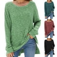 thumbnail image 4 of Giftesty Womens Tops New Arrivals Women's Fashion Casual Color V-Neck Comfortable Long Sleeve Sweatshirt Tops, 4 of 4