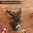 thumbnail image 2 of Sungmor Abrebotellas de Hierro Fundido, Abrebotellas Vintage Colgante de Pared con Cabeza de Venado, Negro, 2 of 7