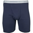 thumbnail image 2 of Gildan Men's Regular Leg Boxer Briefs, Multipack, Navy/Metro Blue/Antique Royal (5-Pack), 2X-Large, 2 of 6