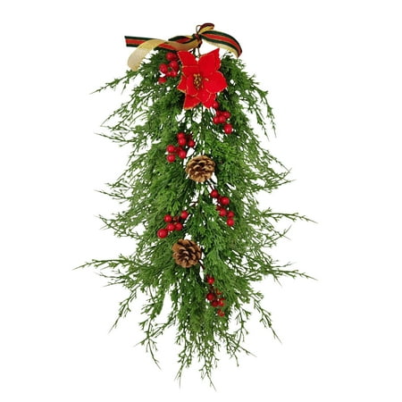 

Lililumin Clearance Christmas Decorations for Home Artificial Christmas Pines Needles Branches Red Berries Christmas Holiday Wall Hanging Door Hanging Decoration Deals of The Week Grocery