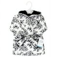 thumbnail image 2 of Hudson Baby Infant Girl Mink with Faux Fur Lining Pool and Beach Robe Cover-ups, Black Toile, 18-24 Months, 2 of 2