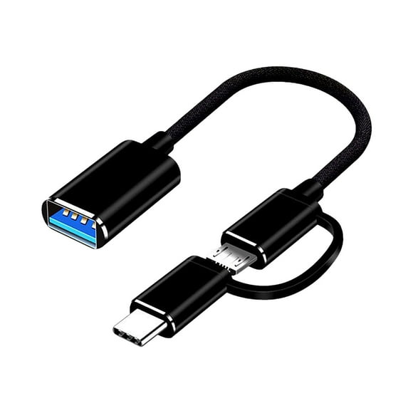 Adaptador USB C a USB Adaptador 2 en 1. Micro USB tipo C macho a USB hembra OTG