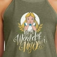 thumbnail image 3 of Alice In Wonderland - In A World Of My Own - Juniors High Neck Tank Top, 3 of 5