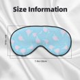 thumbnail image 5 of PAYOHTO Pink Blue Floral Bloom Soft Sleep Mask Comfort Pure Silk Eye Cover for Travel Office Camping, 5 of 7