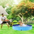 thumbnail image 2 of Yaheetech XXL Foldable Pet Pool, Portable PVC Bath Tub for Dogs and Cats, Blue, 2 of 7