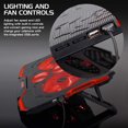 thumbnail image 2 of ENHANCE Cryogen Gaming Laptop Cooling Pad - Fits 17 in. Computer, PS4 - Adjustable Laptop Cooling Stand with 5 Quiet Cooler Fans, 2 USB Ports and LED Lighting - Slim Portable Design 2500 RPM, Red, 2 of 9