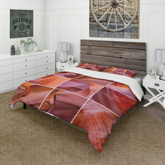 Designart 'Antelope Canyon Collage' Traditional Duvet Cover Set