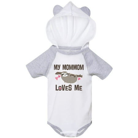 

Inktastic MomMom Grandma Loves Me Sloth Gift Baby Girl Bodysuit