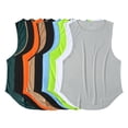 thumbnail image 4 of Chaleco deportivo de secado rápido para maratón de verano, chaleco sin mangas para hombre, chaleco holgado para correr, entrenar, baloncesto y fitness, 4 of 6